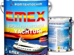 Pachet Vopsea Poliuretanica de Yachturi ?Emex? - Alb - Bid. 20 Kg + Intaritor - Bid. 4 Kg